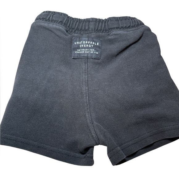 Zara Toddler Boy Black Straight Text Plush Shorts Size 2-3 Years - Picture 8 of 8